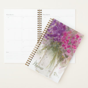 Watercolor Hydrangea Floral Planner