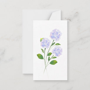 Watercolor Hydrangea Floral Stems   Card