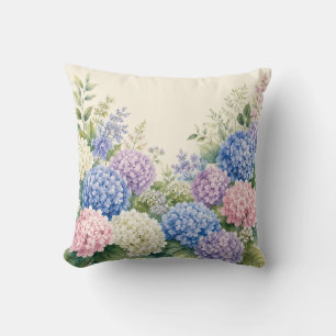 Watercolor Hydrangea Garden Cushion