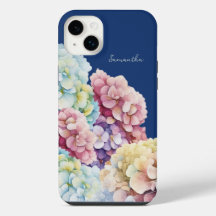 Watercolor Hydrangea Personalised Blue