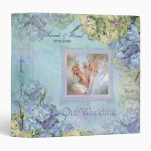 Watercolor Hydrangea Wedding Album - Customise