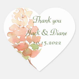 Watercolor Hydrangea Wedding Sticker