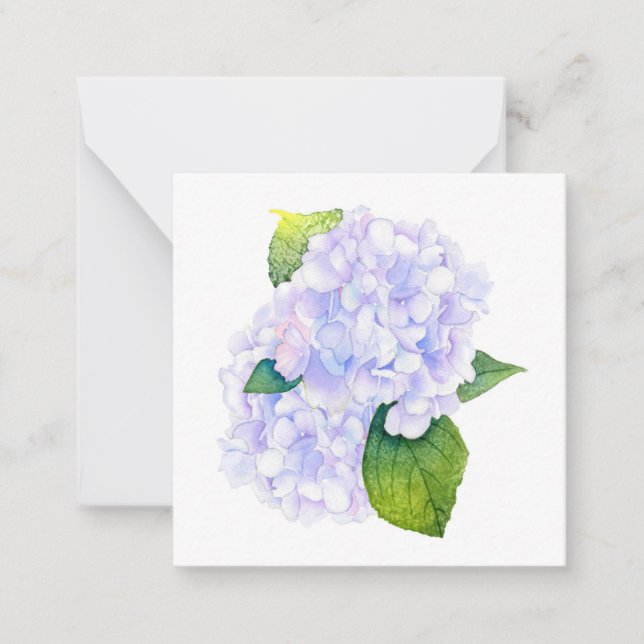 Watercolor Hydrangeas  Card (Front)