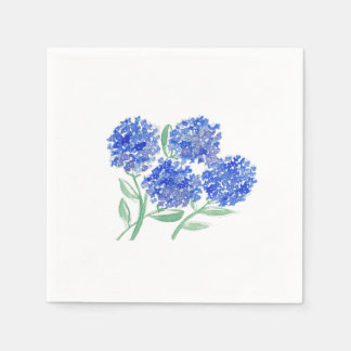 watercolor, hydrangeas cocktail, napkins