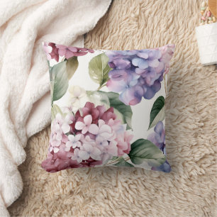 Watercolor Hydrangeas Cushion
