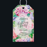 Watercolor Hydrangeas Floral Bridal Shower Gift Tags<br><div class="desc">Elegant watercolor painting of pink, coral and blue hydrangeas and leaves, these birthday party favour gift tags are ready to personalise for any special occasion. Use the Customise Further feature to add or delete text, align text, change the font, font colour and layout. MATCHING invitations available in our store -->...</div>