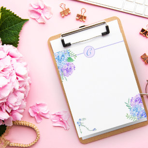 Watercolor Hydrangeas Floral High Heel Monogram