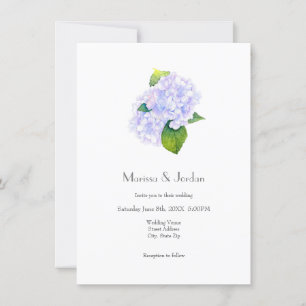 Watercolor Hydrangeas  Invitation