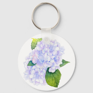 Watercolor Hydrangeas Key Ring