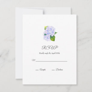 Watercolor Hydrangeas RSVP Card