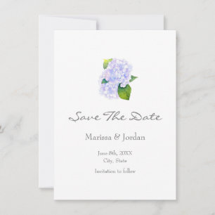 Watercolor Hydrangeas Save The Date