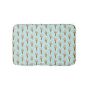 Watercolor Ice Cream Bath Mat (turquoise)