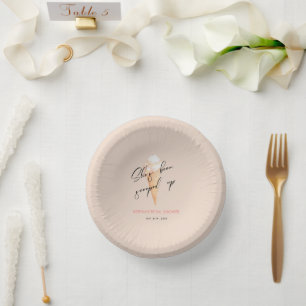 Watercolor Ice Cream Bridal Shower  Paper Plate
