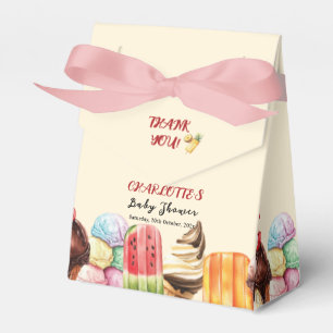 Watercolor Ice Cream Sweet Baby Shower Favour Box