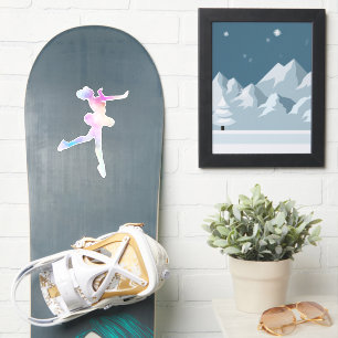 Watercolor Ice Skating Girl