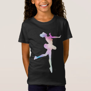 Watercolor Ice Skating Girl        T-Shirt