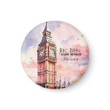 Watercolor Iconic Landmark City London Big Ben