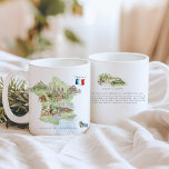 Watercolor Illustrated Map France | Monogram Coffee Mug<br><div class="desc">This watercolor France mug captures the charm and diversity of the country through soft, hand painted illustrations layered across a gently washed map. From iconic landmarks and storybook villages to countryside details and regional touches, each element reflects the art, culture, and everyday beauty that make France so beloved. The overall...</div>