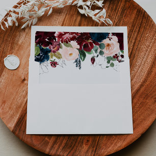 Watercolor Illustrated Self-Addressed RSVP Envelope