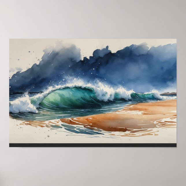 Watercolor Illustration Art#4 Poster (Front)