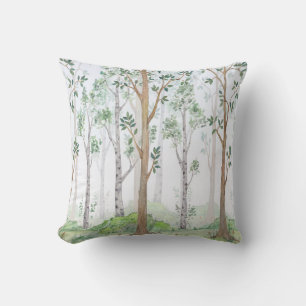 Watercolor illustration-Fairy forest. Children's i Cushion