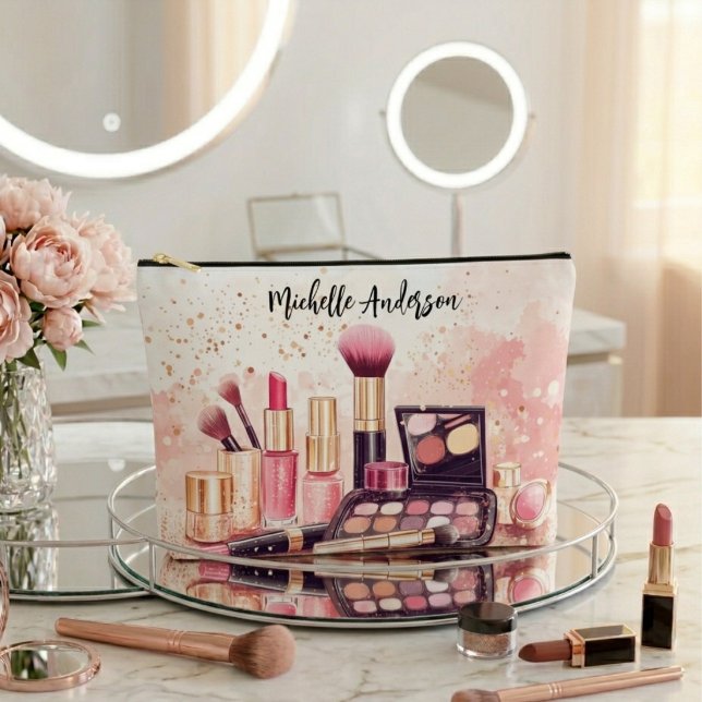 Watercolor Illustration Makeup Accessory Pouch (Creator Uploaded)