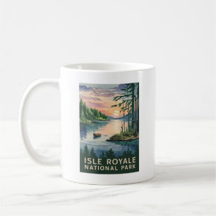 Watercolor Illustration of Isle Royale Coffee Mug
