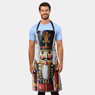 Watercolor Illustration of Nutcracker Christmas Apron
