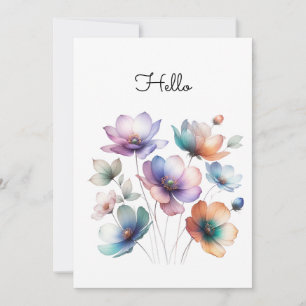 Watercolor Illustration of Pretty Flower Bouquet