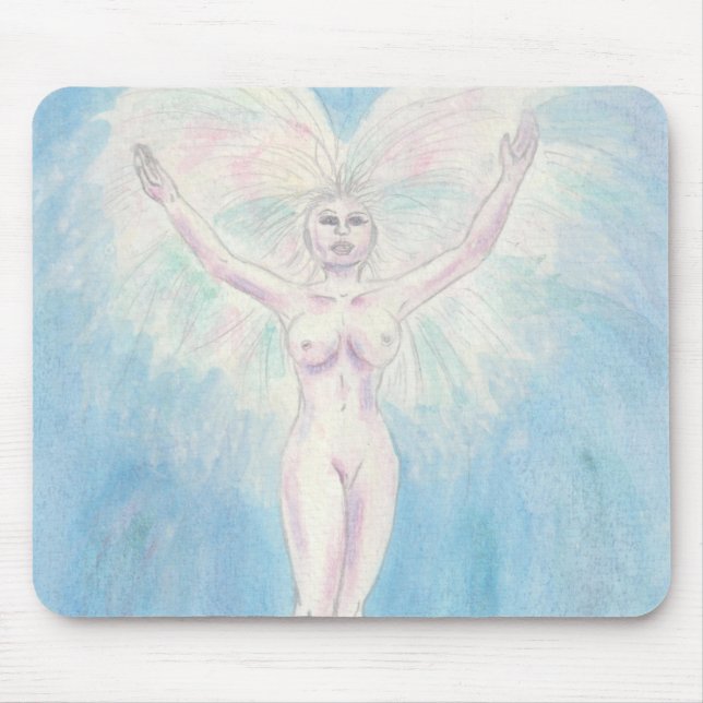 Watercolor Illustration Painting Goddess Rising Ma Mouse Mat (Front)