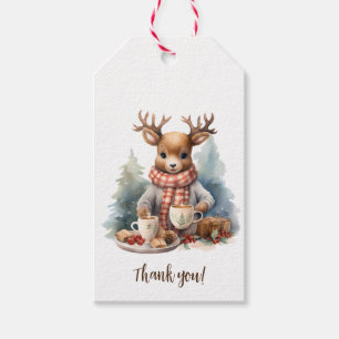 Watercolor illustration rustic design gift tags