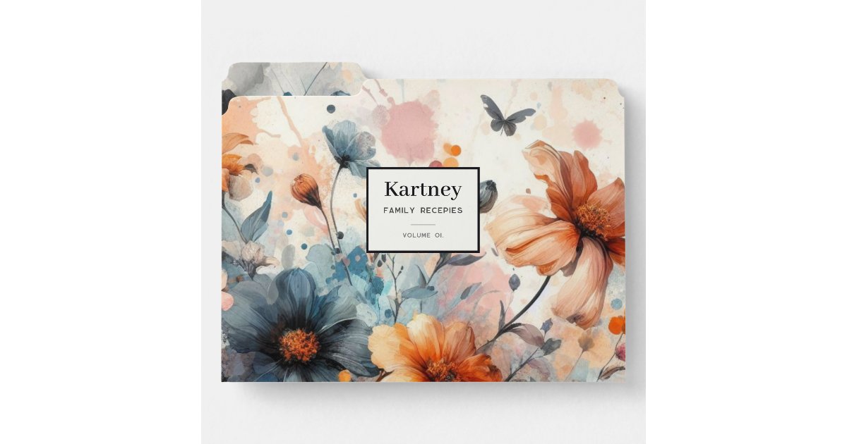 Rustic File Folder Watercolor Illustration rustic vintage elegant File Folder | Zazzle