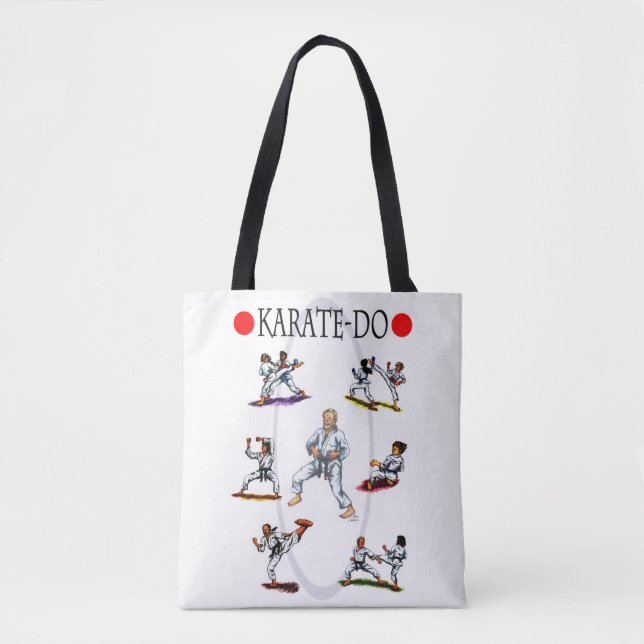 watercolor illustration the diversity of karate do tote bag (Front)