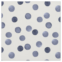 Watercolor . In blue polka dots .