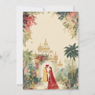 Watercolor Indian Wedding Invitation Set