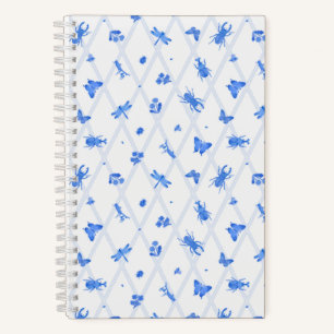Watercolor Insect Blue Notebook