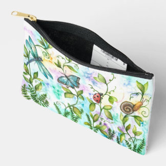 Watercolor Insects Pouch – Butterfly, Dragonfly...