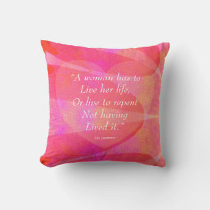 Watercolor Inspirational Quote For Women Cushion