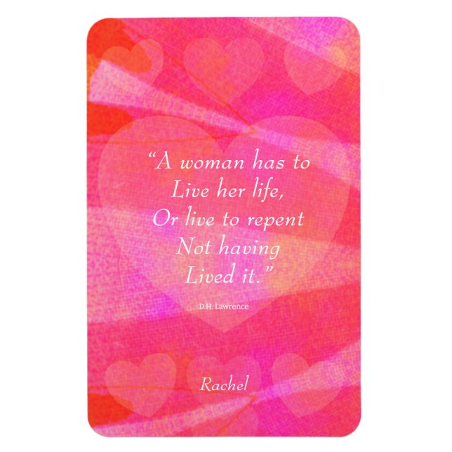 Watercolor Inspirational Quote For Women Magnet (Vertical)