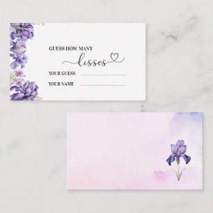 Watercolor Iris Lilac Flower baby shEnclosure Card
