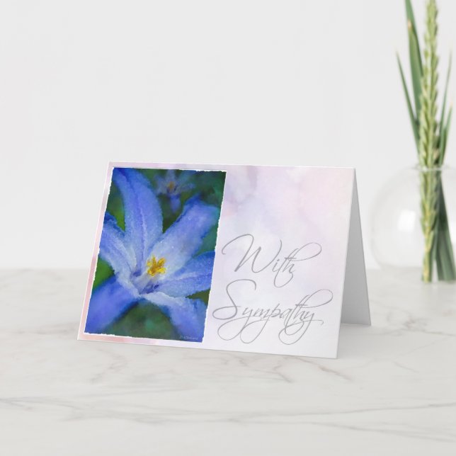 Watercolor Iris-Sympathy Card (Front)