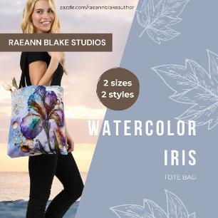 Watercolor Iris Tote Bag
