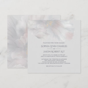 Watercolor Iris Wedding Square Invitation