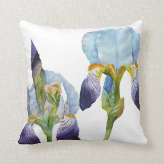 Watercolor Irises Cushion