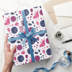 Watercolor Irregular Polka Dots Pattern Wrapping P Paper