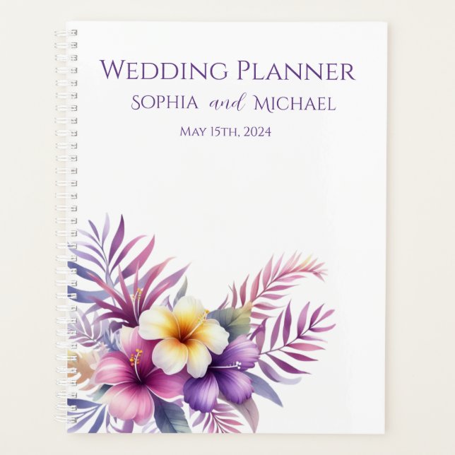 Watercolor Island Romance-Wedding-Planner Planner (Front)