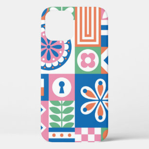 Watercolor isolated illustration of green kiwi fru iPhone 12 case
