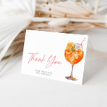 Watercolor Italian Aperol Spritz Bridal Shower Thank You Card<br><div class="desc">Convey your appreciation with a touch of Italian flair using our Watercolor Italian Aperol Spritz Bridal Shower Thank You Card. This charming card features a delightful watercolor depiction of the iconic Aperol Spritz, evoking the essence of Italy's vibrant culture. Send your heartfelt grazie to your guests for being part of...</div>