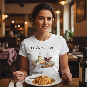 Watercolor italian table La Dolce Vita  Tri-Blend Shirt
