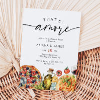 Watercolor Italian That's Amore Rehearsal Dinner 